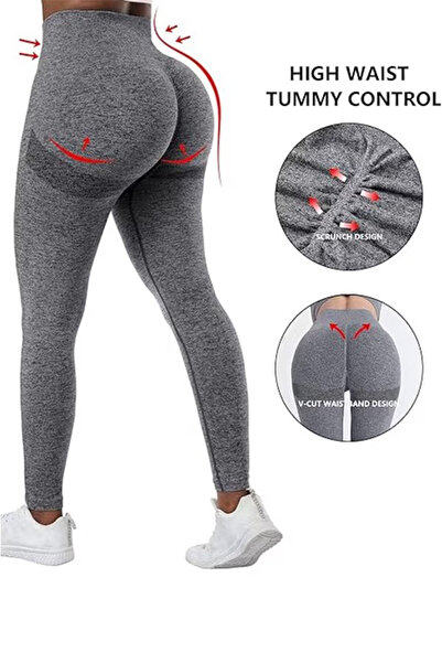 OEM Women's Push-up Tights, Grey Iron Filings