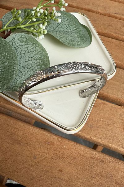 My Joyas Design Steel Tiny Stone Flower Bracelet Silver