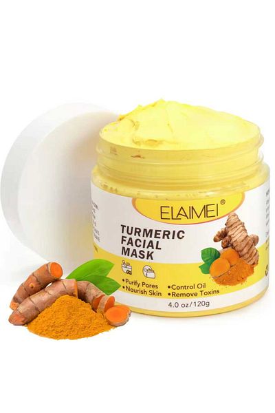ELAIMEI Turmeric Facial Mask against Pigmentation Spots and Excess Sebum, 120 g