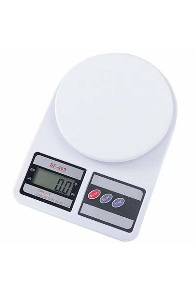 SOLLUXE Digital Kitchen and Salon Scale, 7kg, White – Maximum Precision for Home and Professional Use