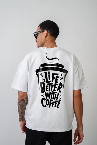 king brich Μπλουζάκι με στάμπα καφέ Unisex Oversize