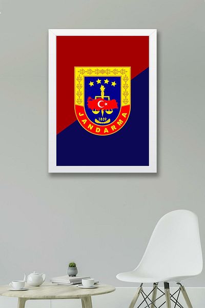 Saturn Pictură înrămată cu logo-ul Gendarmeriei