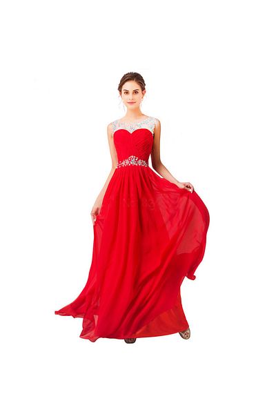 OEM Red evening dress with cutout back