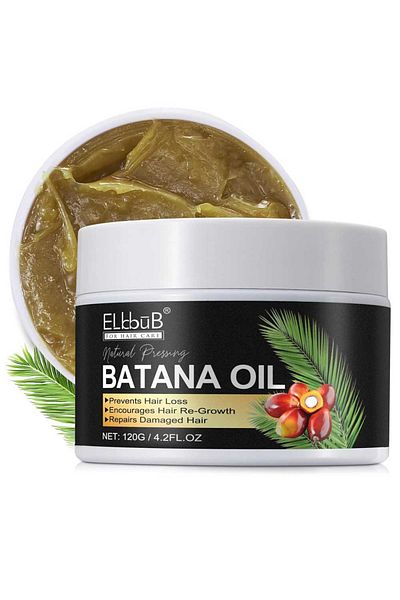 elbbub Premium Batana Oil, Cold Pressed, 100% Pure & , Stimulates Hair Growth and Regeneration,120 g