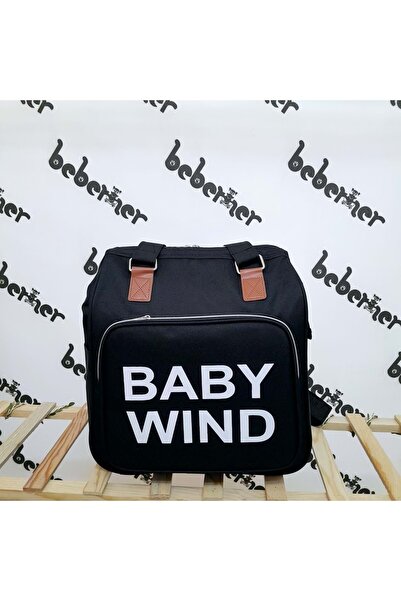 BEBEMER حقيبة ظهر بيبي ويند ماذر - أسود