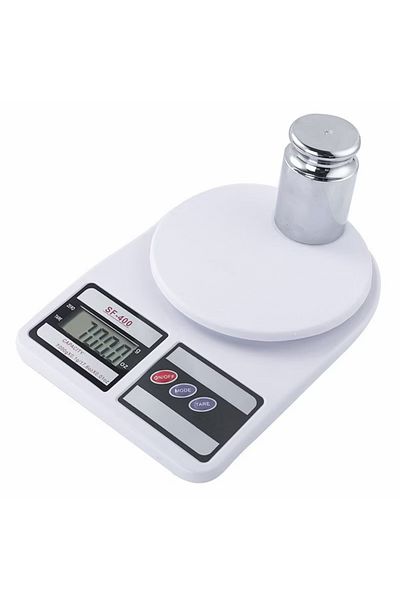 SOLLUXE Digital Kitchen and Salon Scale, 7kg, White – Maximum Precision for Home and Professional Use