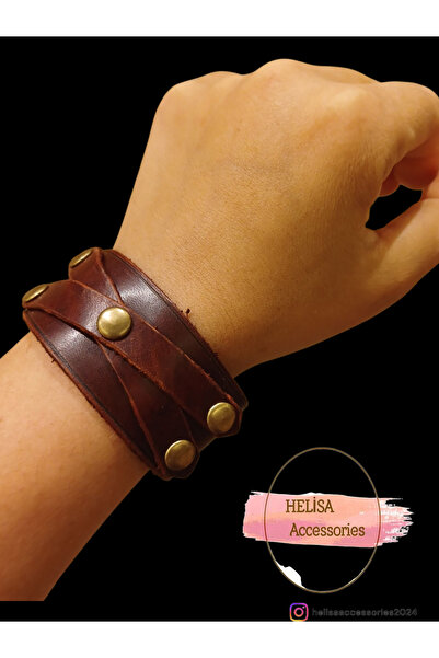 HELİSA ACCESSORİES سوار من الجلد الطبيعي مصنوع على الطراز العرقي وال османلي ...