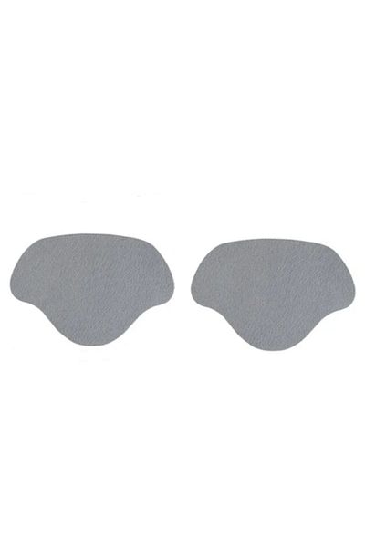 OEM Set 2 patches for shoe heel repair, Gray, leather, 8.5 x 5.8 cm