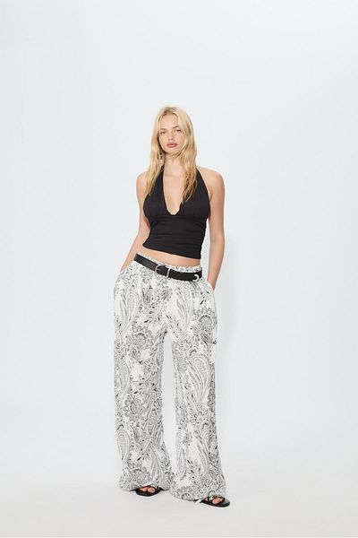 Stradivarius Flowing printed palazzo trousers