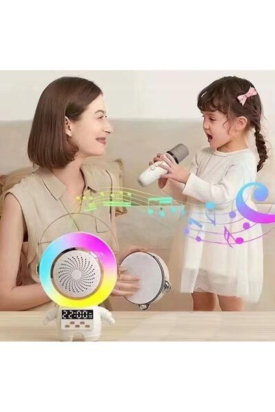 Glow Goods Mini difuzor portabil Bluetooth 5.3 cu 2 microfoane wireless pentru copii, stație karaoke, fundal RGB