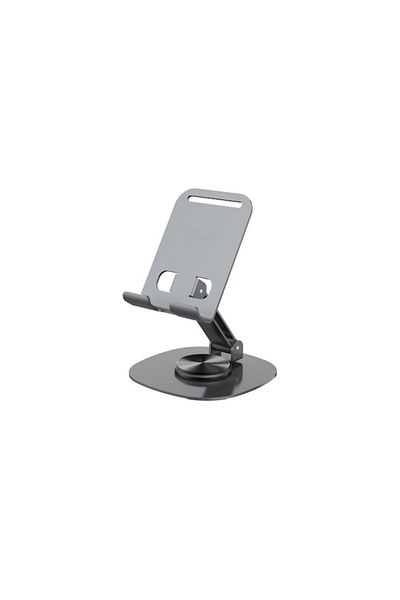 OEM Metal Phone Stand, Adjustable Height, Tilt & Rotation, Anti-Slip Rubber Inserts, Ergonomic, Foldable