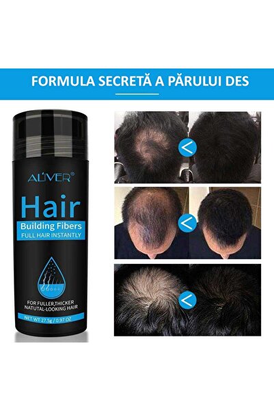 ALİVER Fibers for thinning hair, Powder, look, Instant filling effect, Aliver, 27.5 g