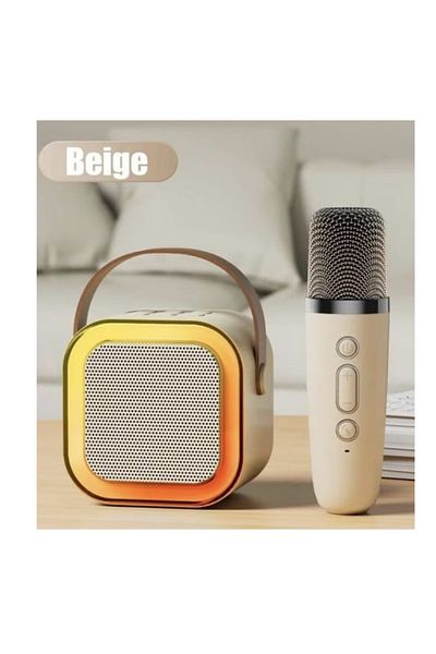 Razo Mini Karaoke Set with Bluetooth Speaker and 2 Wireless Microphones, Multi-Functional, Magic Effects