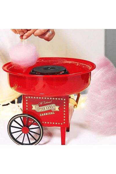 divendi-ro Electric cotton candy maker, power 500W, red