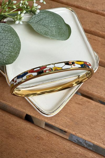 My Joyas Design Steel Art Collection Enamel Bracelet 5.8cm