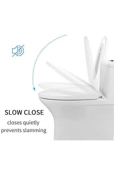 SOLLUXE Capac WC cu reductie, sistem 2 in 1 pentru copii si adulti, inchidere lenta, reductor cu prindere ma