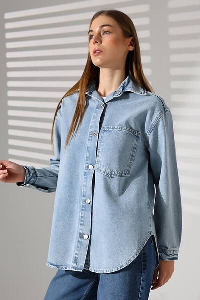 MEECY Cămașă de denim Overise pentru damă