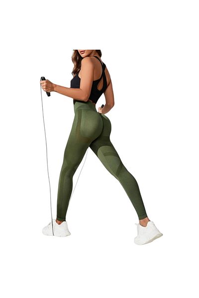 OEM Colanti Sport Eleganti, Talie Inalta Si Efect Push-up, Verde