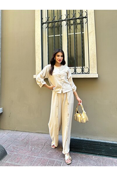 ikomteks Button Detailed Trousers Suit