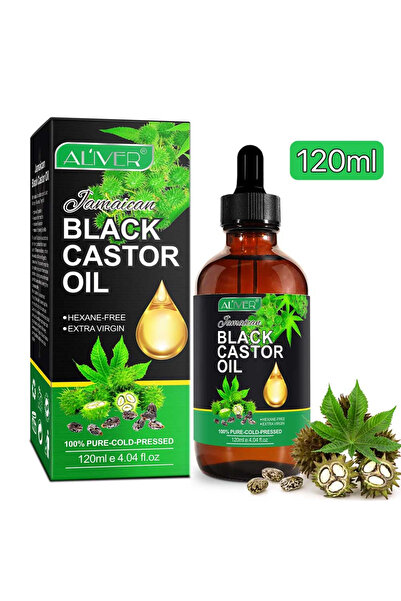 ALİVER Ulei de ricin 100% premium pentru creșterea părului, genelor, sprâncenelor și unghiilor, 120 ml