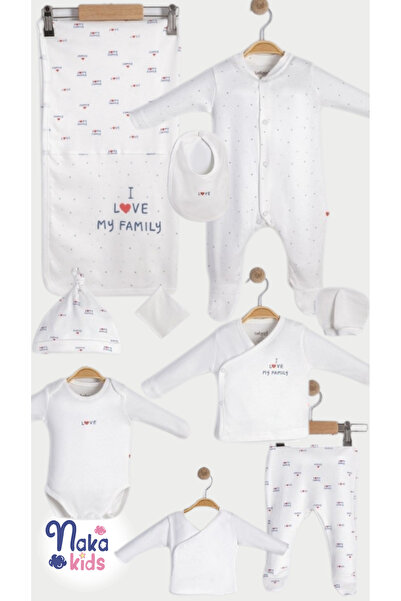 Naka Concept Ailene Welcome 10 Piece Combed Cotton Hospital Discharge Set