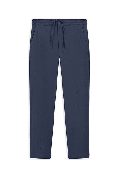 Kiğılı Techno-Line Regular Fit Elastic Waist Drawstring Seersucker Classic Fabric Trousers