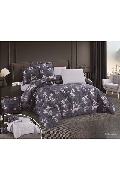 NAJMA Summer printed microfiber double bed sheet for a comfortable and peaceful sleep