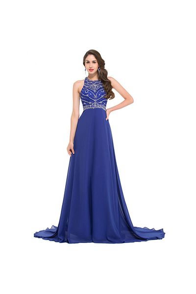 OEM Rochie de seara Blue Crystal Glamour