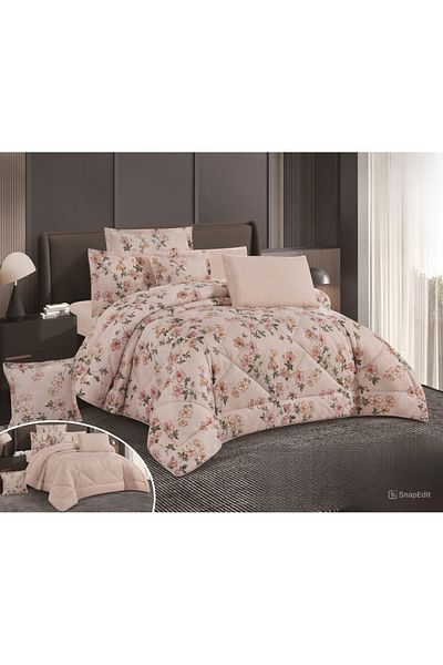 NAJMA Summer printed microfiber double bed sheet for a comfortable and peaceful sleep