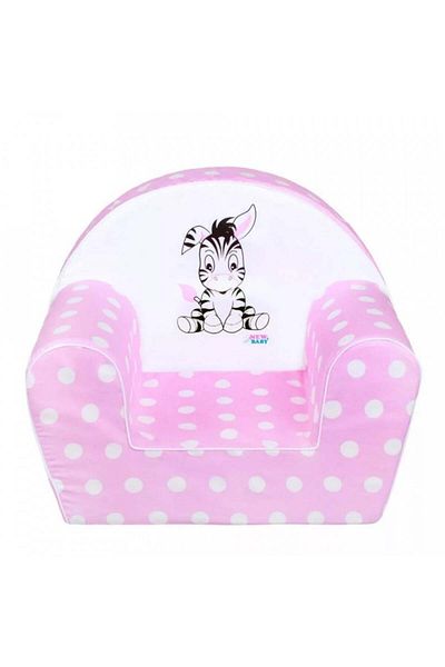 divendi-ro Sponge armchair for children, zebra print, New Baby, pink