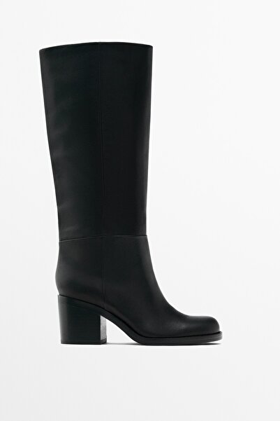 Massimo Dutti Blok topuklu çizme