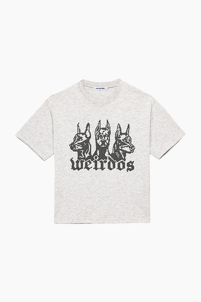 Cos Weirdos Grey Fog Oversized T-Shirt with Stones
