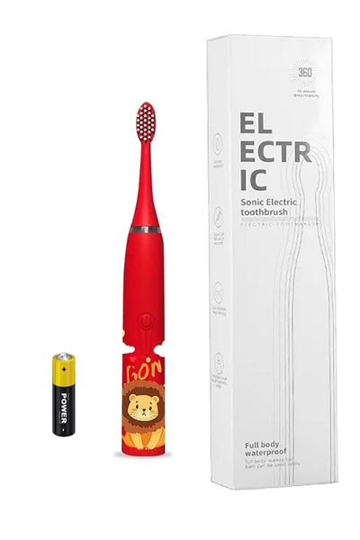 MOAWAVE Soft Electric Toothbrush for Children +3, with battery included, Red color MOAWAVE™
