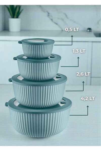 Se Yank Haus Set of 4 Vacuum Sealed Storage Containers with Lids Microwave and Freezing Suitable Storage Containers