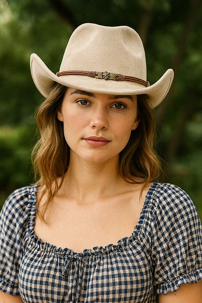 LAGRANZE Modern Cut Women's Cashmere Cowboy Hat
