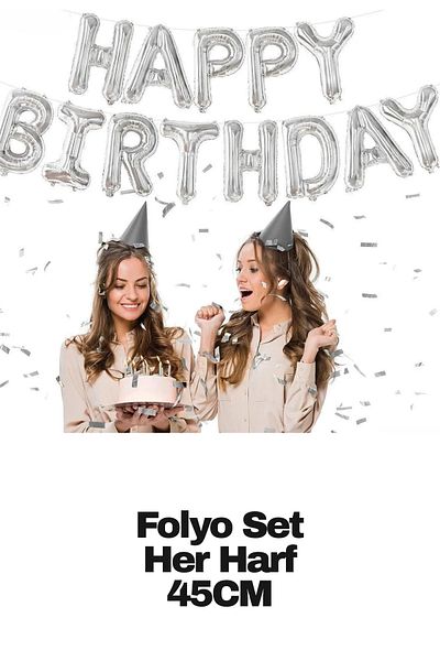 Baloncu Dede Happy Birthday Birthday Set Purple Gray Balloon Set Women Men Girls Children Party Ornaments