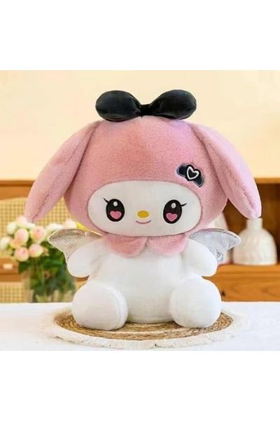 MOAWAVE Plush toy, Kuromi type from the Hello Kitty Sanrio series, size 20cm, pink and white color MOAWAVE™