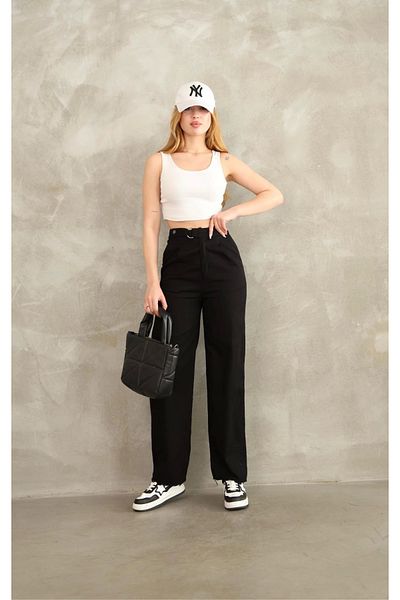 Ruby Pnt Gabardine Belt Detail Pants