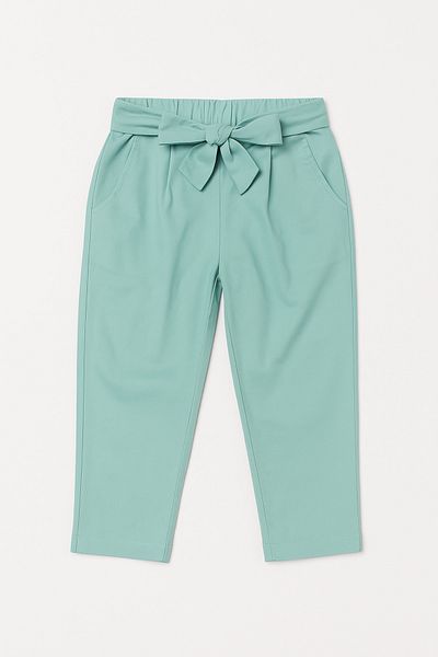 Magu Girls' Thin Linen Belted Trousers