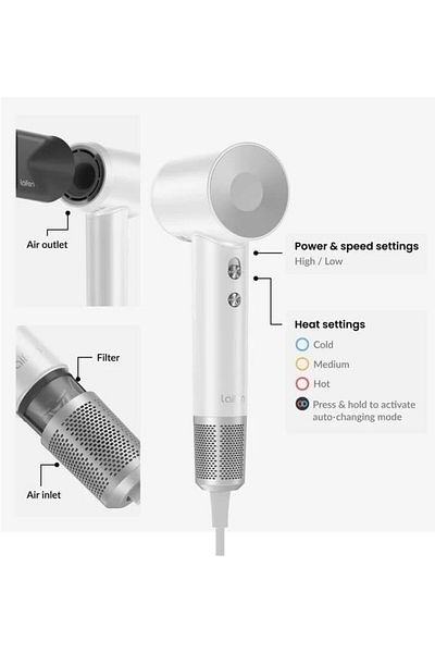 Laifen Swift Special Hair Dryer 1600 W 3 Nozzles White