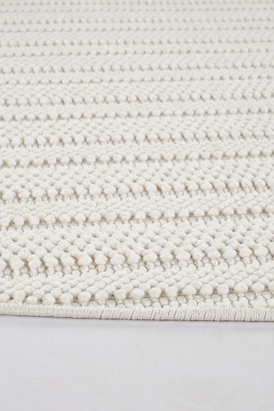 Livset Yumuşak Bukleli Krem Oeko-tex Sertifikalı Yuvarlak Oturma Odası Salon Mutfak Balkon Çocuk Halısı