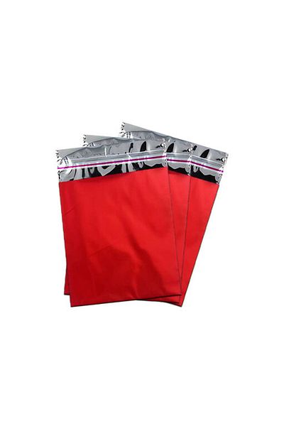 ALPJOY Metallized Bag Luxury 50Pcs 15X25 Red