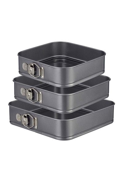 Welora Set of 3 baking trays, carbon steel - Black