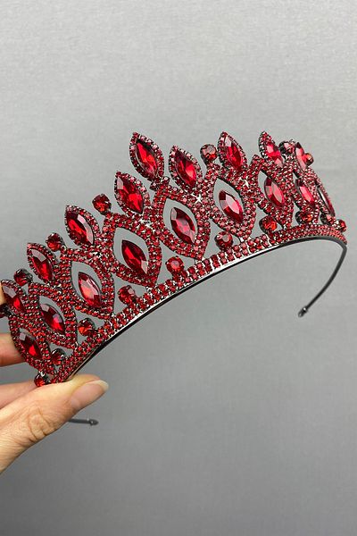 Hayalperest boncuk Elis Model Bridal Henna Crown and Earring Set