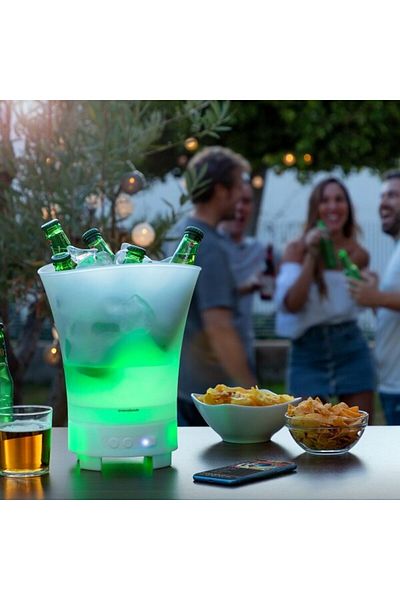 InnovaGoods Sonice Rechargeable LED Bucket with Speaker