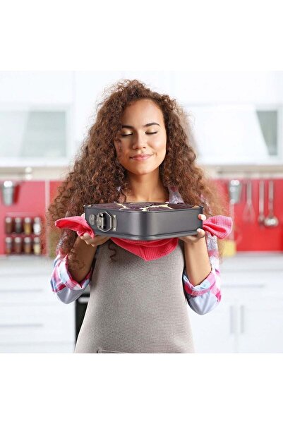 RABY Set of 3 baking trays, carbon steel - Black