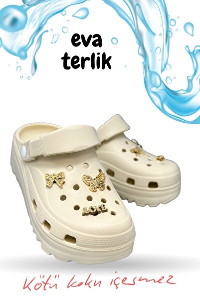 sermoda Rahat Tabanlı Yüksek Ölçekli Hastane Aşçı Hemşire Doktor Terliği Eva Sabo Kadın Terlik Ekru