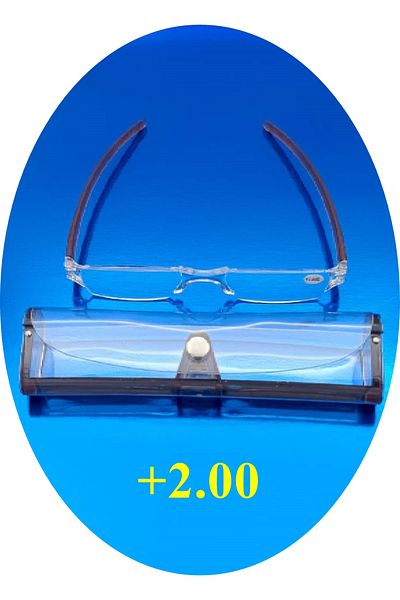 TAN EXPRESS +2.00 Book Reading Glasses & Computer Glasses & Near Glasses 1 Piece