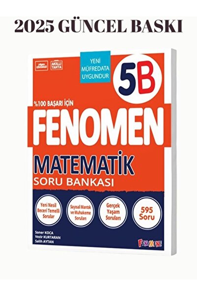 Fenomen Yayıncılık FENOMEN YAYINLARI 5.SINIF MATEMATİK B SORU BANKASI