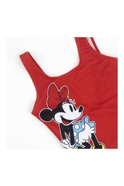 Disney Girls' Swimsuit, Disney, Minnie Mouse, Red, 4 Years